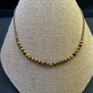 16" Tiger's Eye Bead Necklace